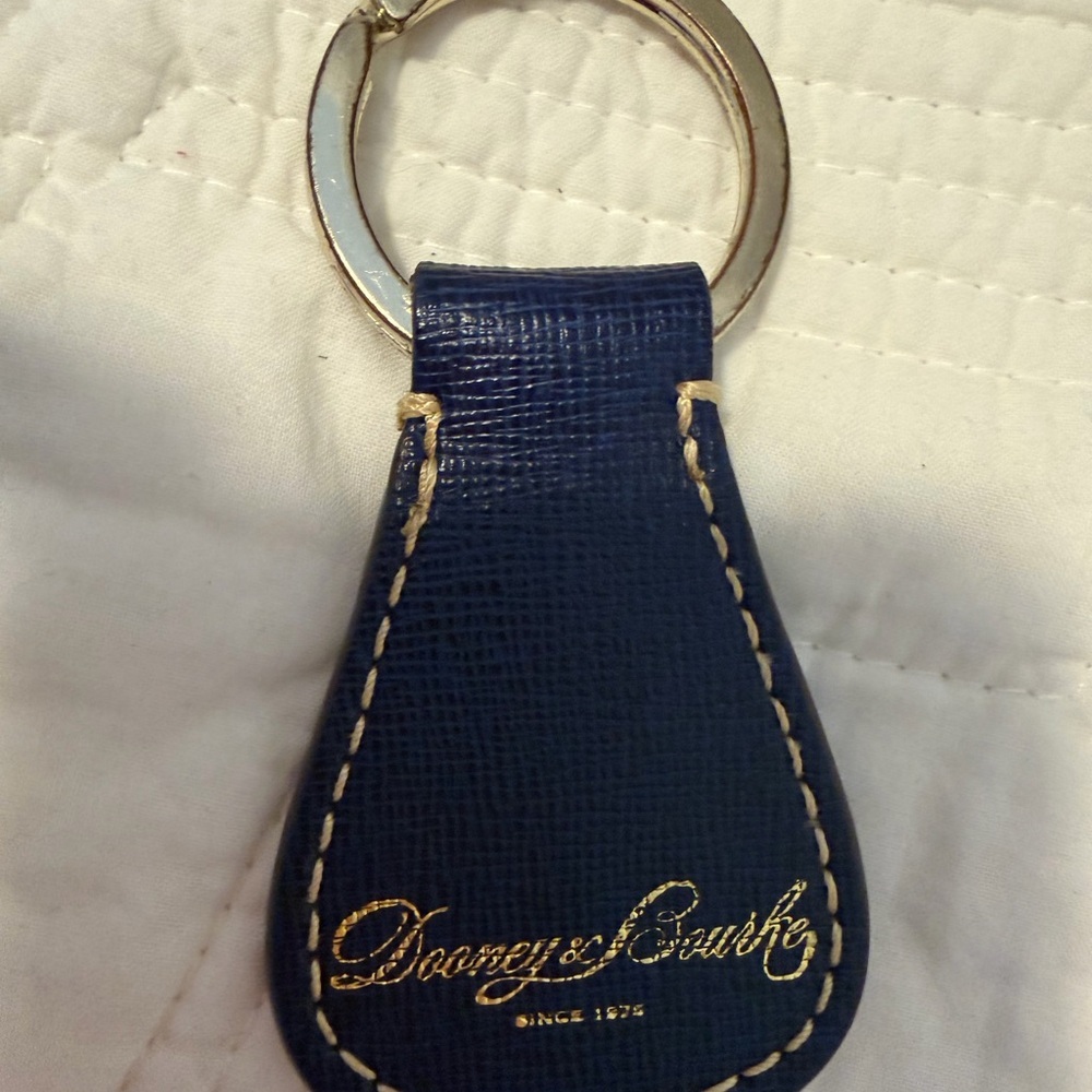 Dooney and Bourke Blue Textured leather Card Holder and Key Fob - Picture 3 of 4